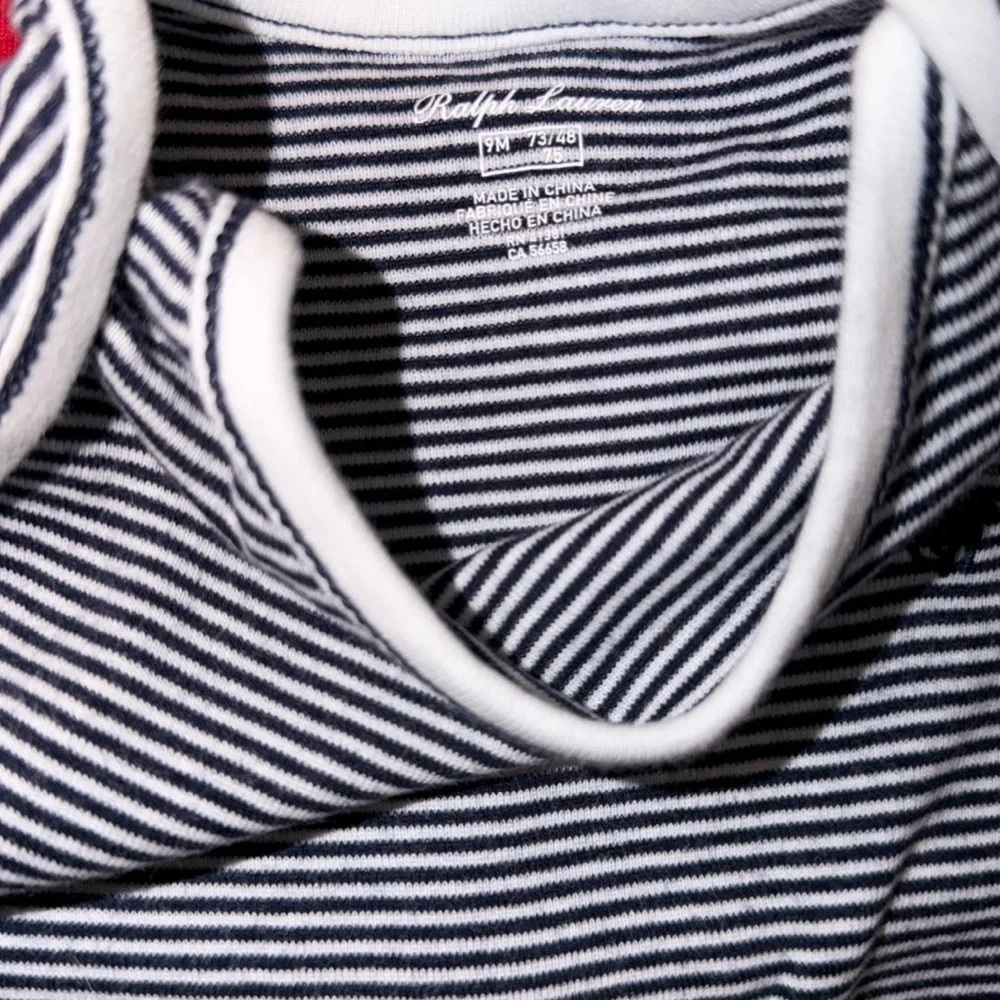 Polo Ralph Lauren Baby Boy Striped Cotton Jersey Bodysuit | 9 Months